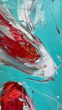 Dancing in turquoise waters 01, 215x63cm