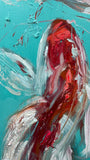 Dancing in turquoise waters 01, 215x63cm