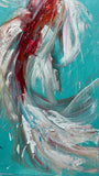 Dancing in Turquoise Water (Diptych), 215x130cm