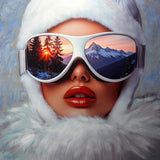 Frozen Sunset, 100x100cm