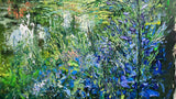 Lake with Blue Flowers, 120x120cm