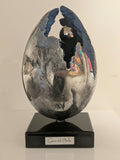 SILVER EGG, H 36cm