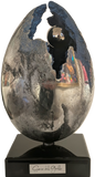 SILVER EGG, H 36cm