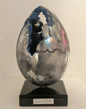 SILVER EGG, H 36cm