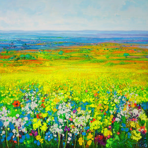 La Flor Blanca y Amarilla, 120x120cm