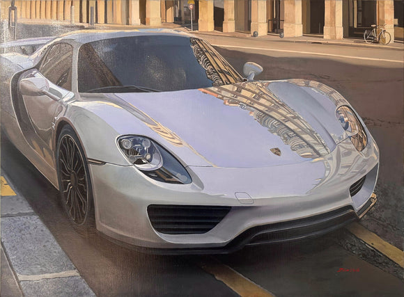 Porsche 918 Hybrid - Reflet No.1, 100x73cm