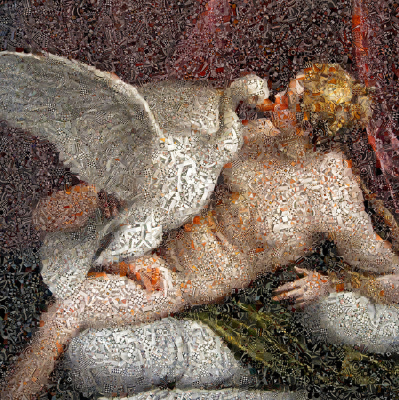 Leda e il Cigno - Puzzling Renaissance series - Revisiting Veronese’s Leda e il Cigno, 100x100cm